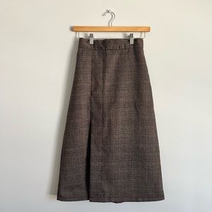 CHECKED MIDI PENCIL SKIRT